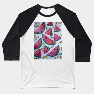 Floral watermelon Baseball T-Shirt